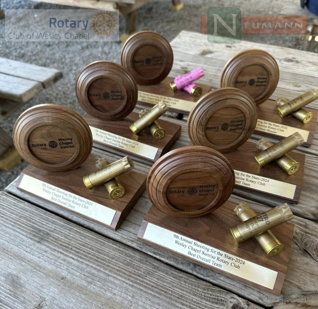 Awards for the clay shoot event