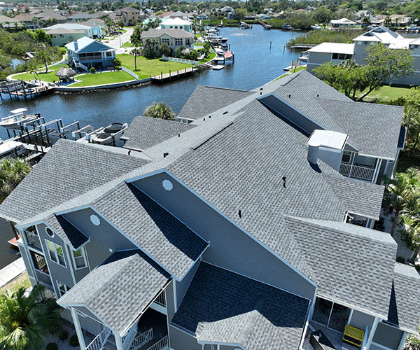 Commercial shingle roof replacement at Mariner's Way