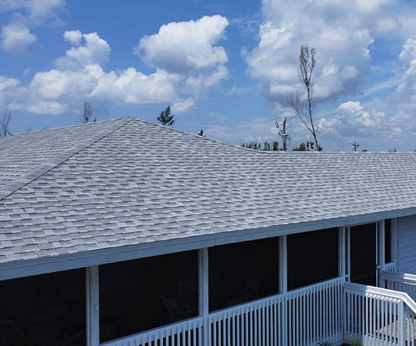 Customer roof after shingle roof repair